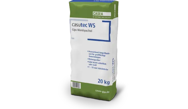 casutec WS – Gips-Wandspachtel für längere Verarbeitungszeiten