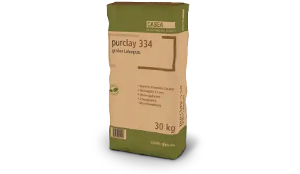 purclay 334  – grober, maschinengängiger Lehmputz