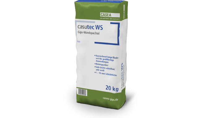 casutec WS – Gips-Wandspachtel für längere Verarbeitungszeiten